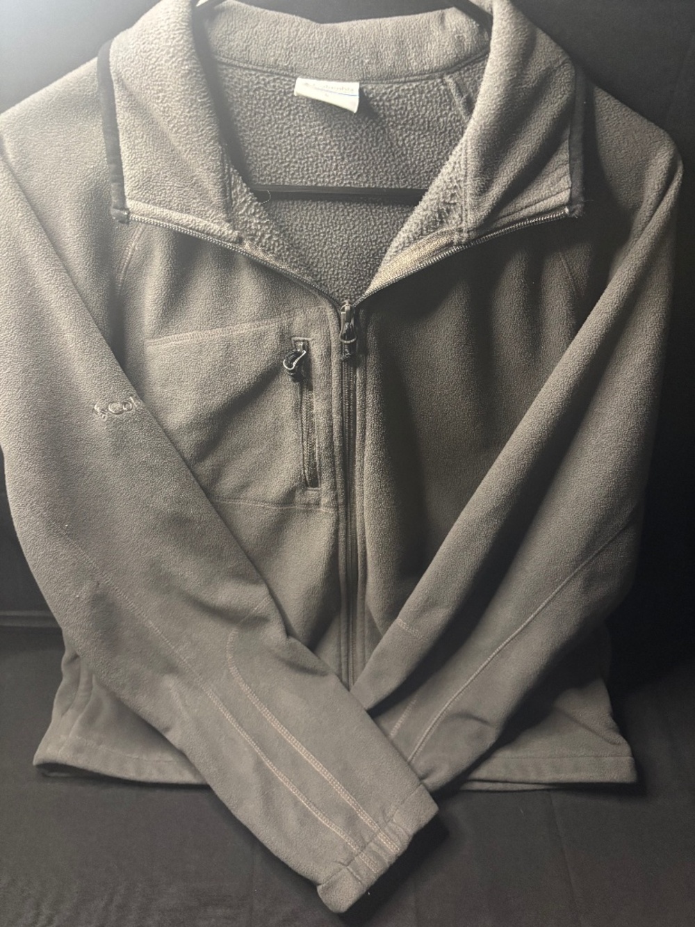 Columbia Men’s Large Gray Full Zip Gray Fleece Jacket Outdoor.